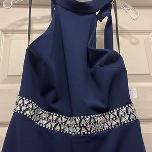 Size 12 navy blue halter dress